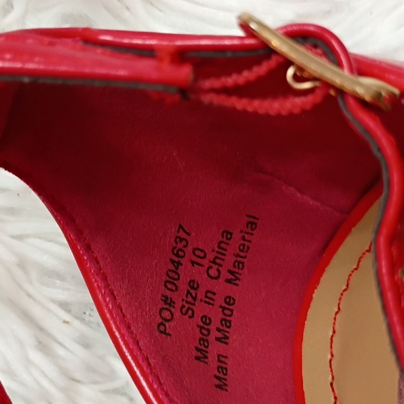 Journee Collection Mabella Red Heels Women's Sz 10 ♥️ 🆕 - Picture 8 of 12